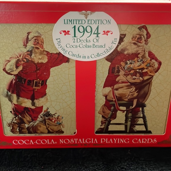 Coca Cola Nostalgia Playing Cards 1994 in collectors tins - Picture 2 of 3